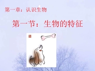 第一节《生物的特征》
