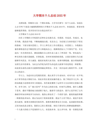 大学期末个人总结4