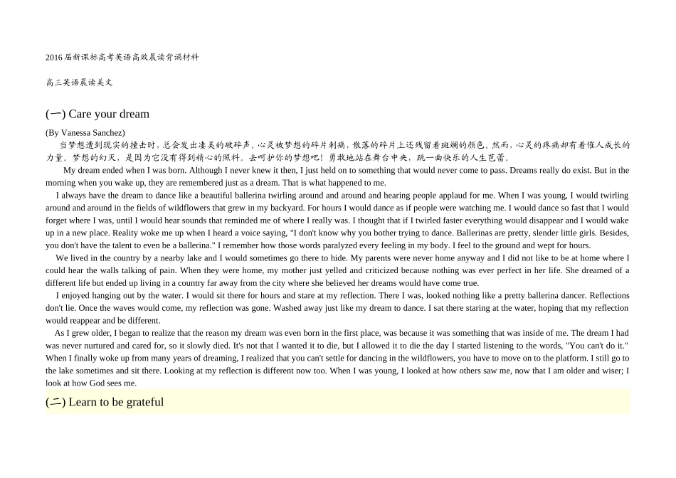高考英语高效晨读背诵材料_第1页