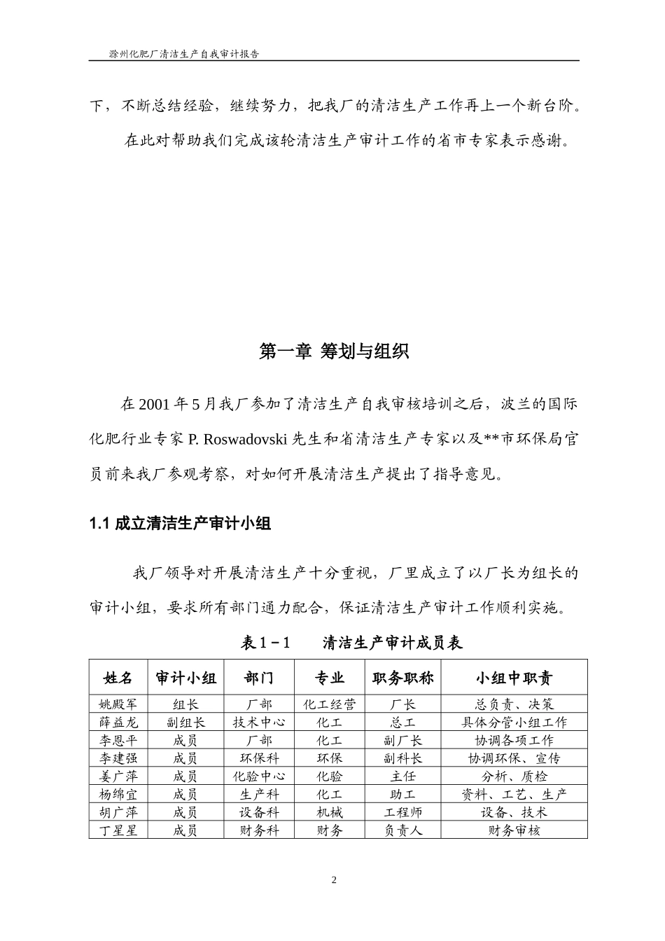 化肥厂清洁生产审计报告_第2页