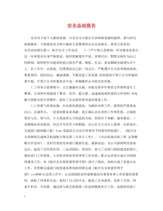 安全总结报告