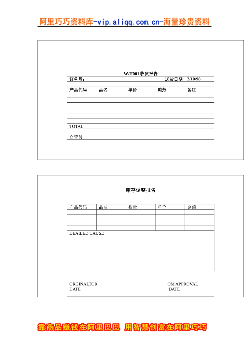 库存调整报告_第1页