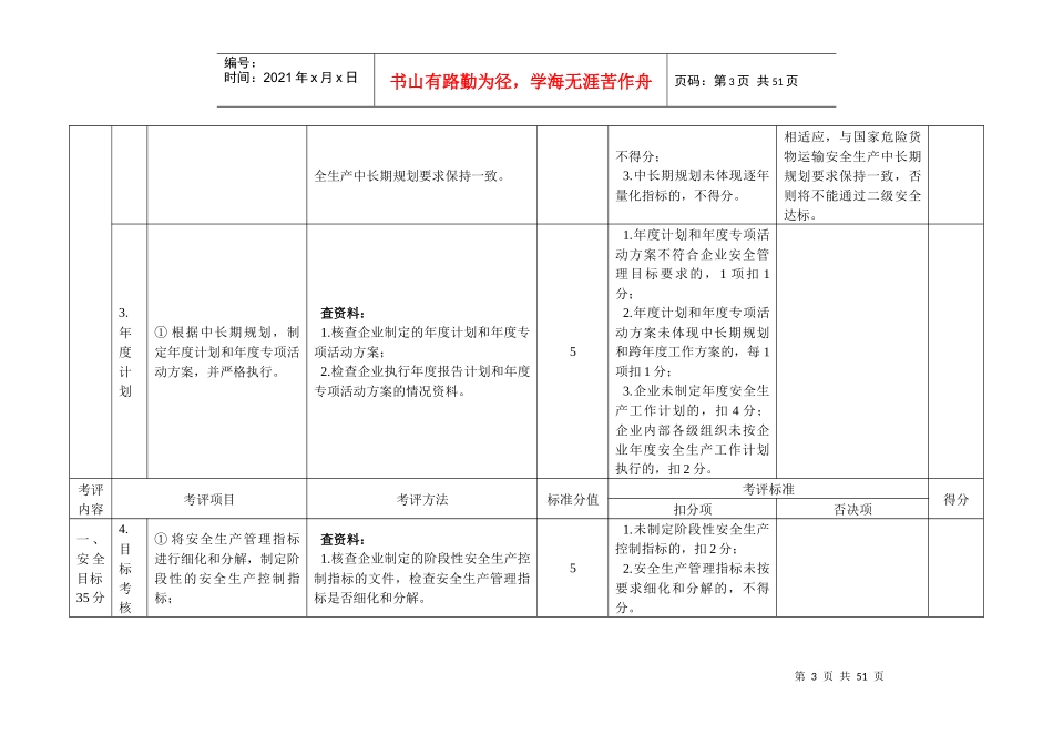 道路危险货物运输企业安全生产达标考评方法和考评实施细则_第3页