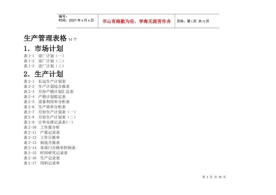 生产管理表格44个_2_第1页