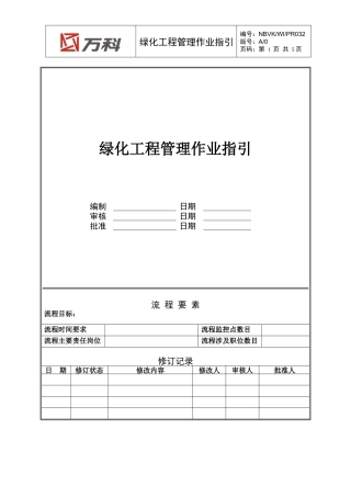 NBVK-WI-PR032绿化工程管理作业指引