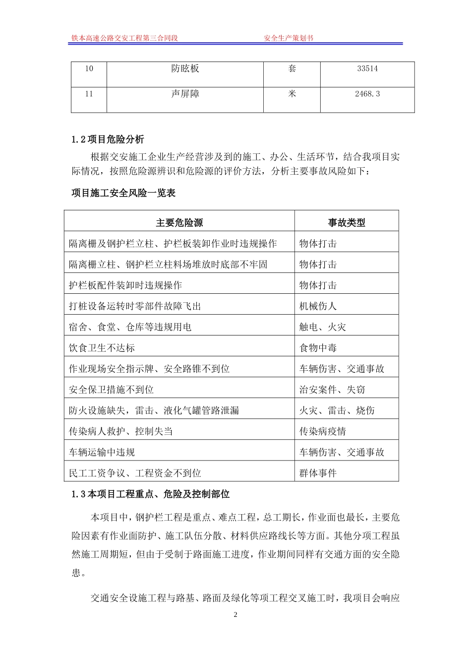 安全生产策划书(DOC33页) (2)_第2页