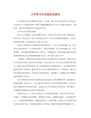 大学实习生自我总结报告