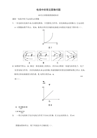 电场中的常见图像问题-