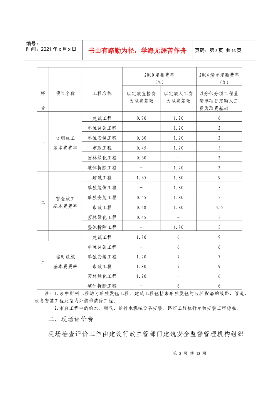 安全文明费用记取管理规定_第3页