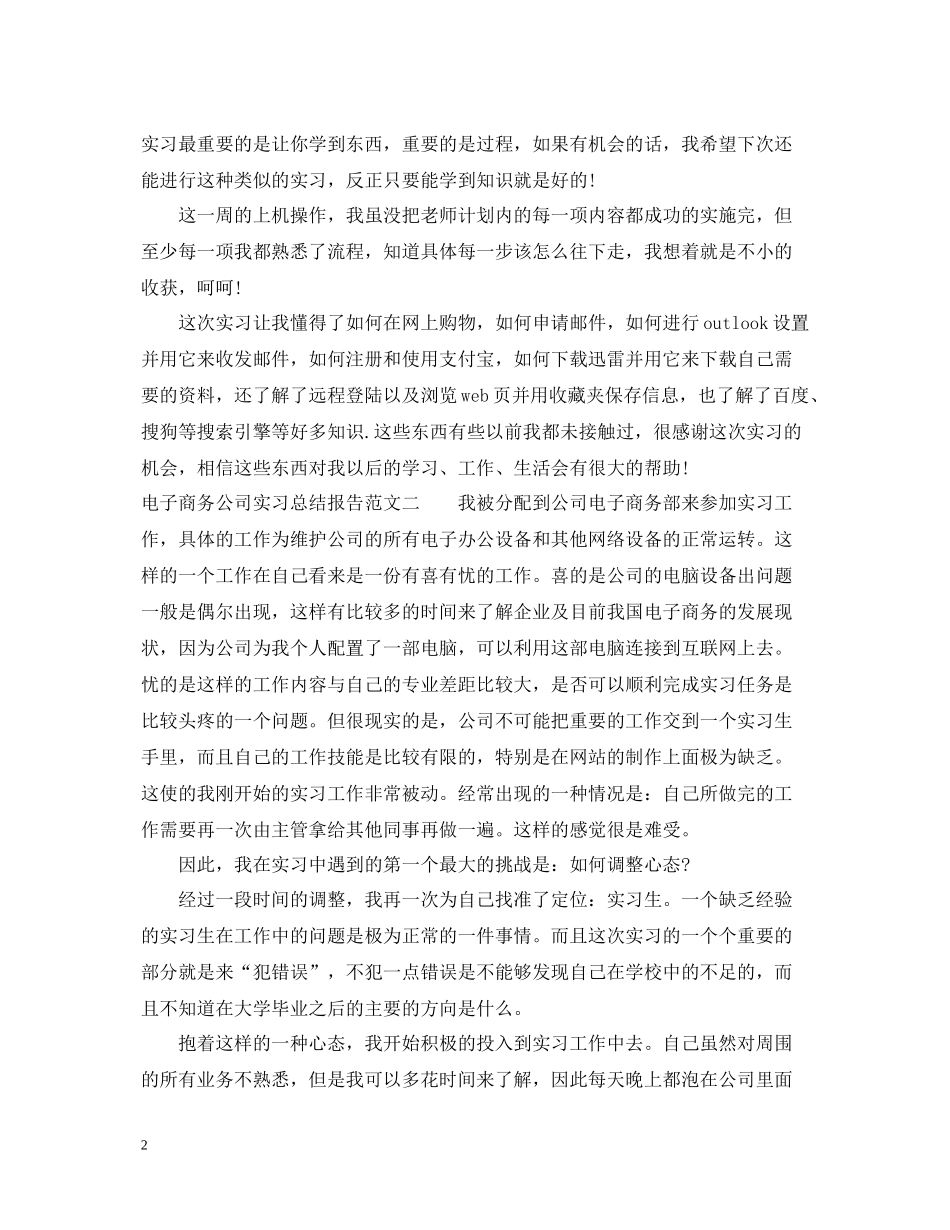 电子商务公司实习总结报告_第2页