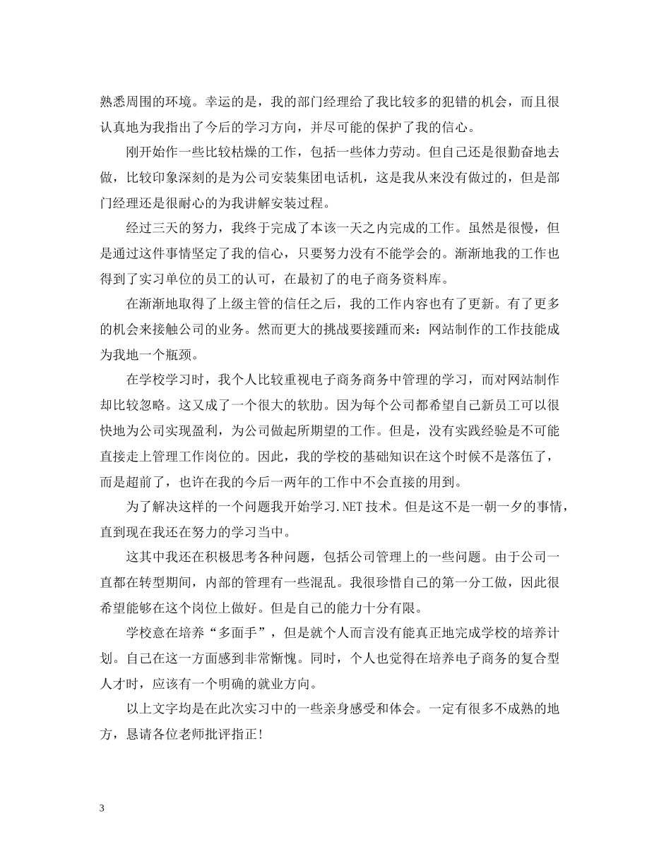 电子商务公司实习总结报告_第3页