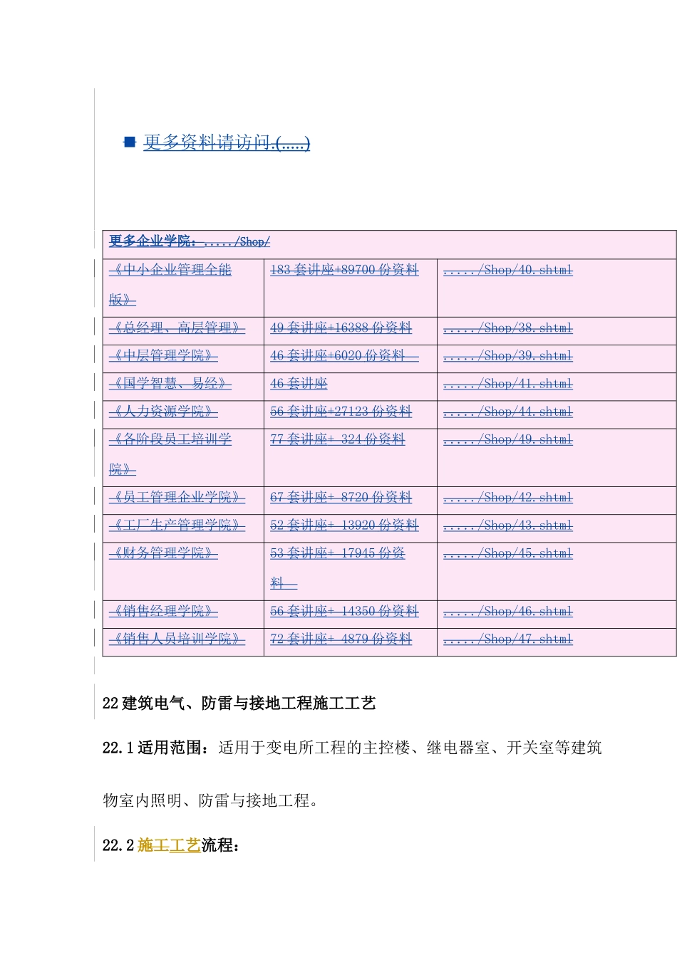 建筑电气、防雷与接地工程施工工艺流程_第1页
