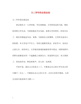 大二学年的自我总结2