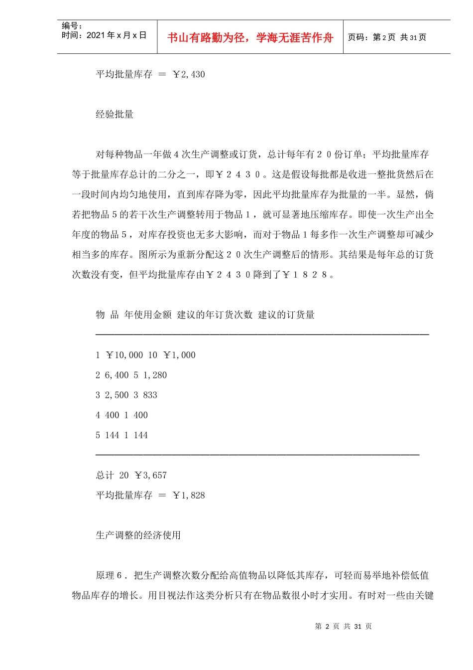 库存管理与经济批量_第2页