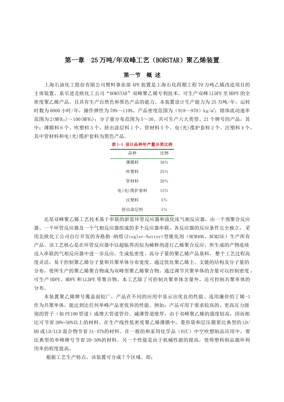 25万吨-年双峰工艺(BORSTAR)聚乙烯装置中石化_第3页
