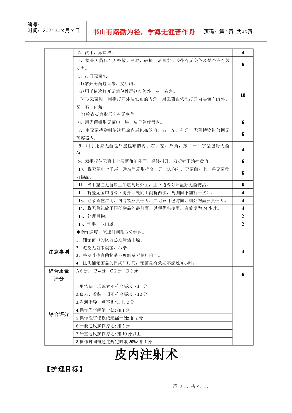 20项护理技术操作规程及评分标准1_第3页