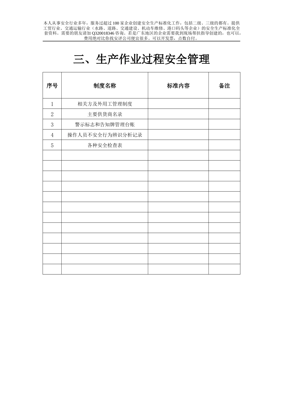 小微企业安全标准化--作业过程安全管理_第1页