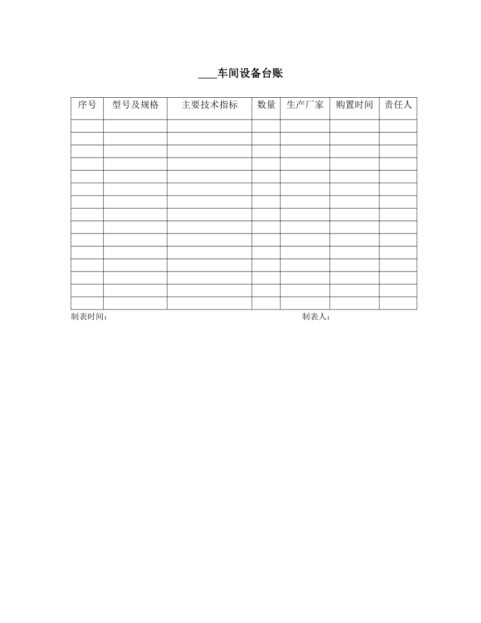 车间巡检记录表与车间设备检修记录_第2页