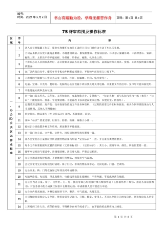 7S评审范围及操作标准