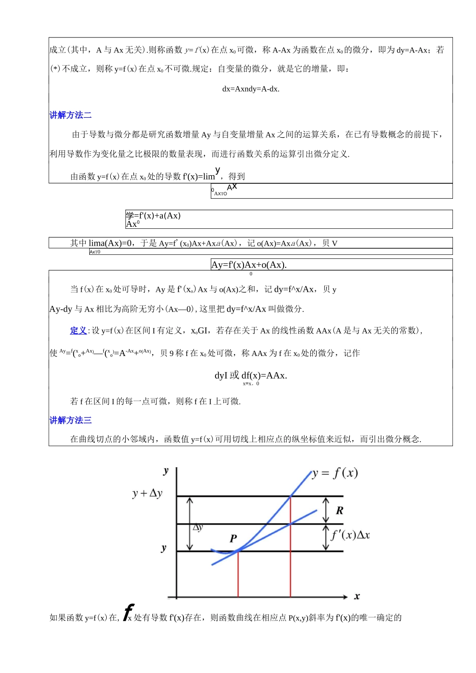 高等数学教学教案 函数的微分_第2页