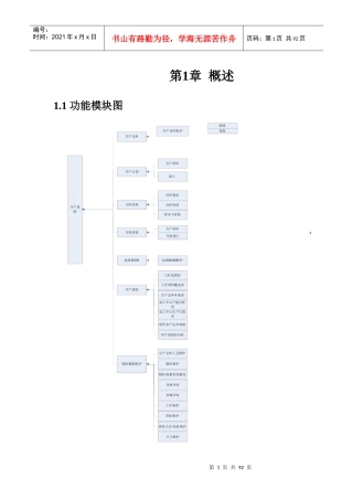 生产管理系统设计概述