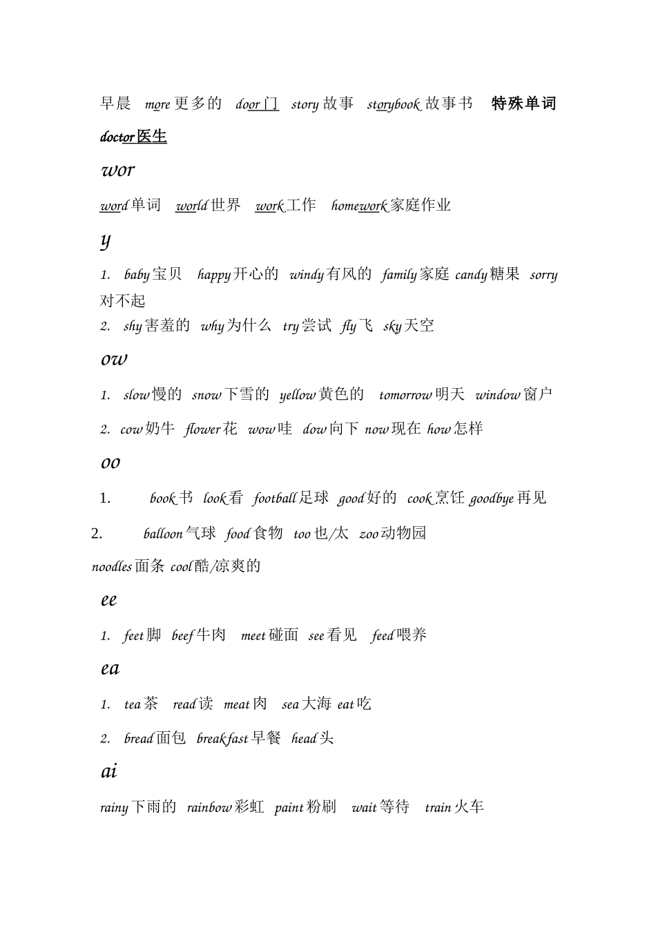 PEP四下字母组合归类_第2页