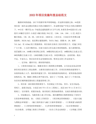 项目实施年度总结范文2