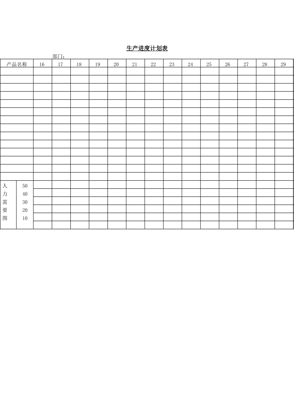 生产进度计划表1_第1页