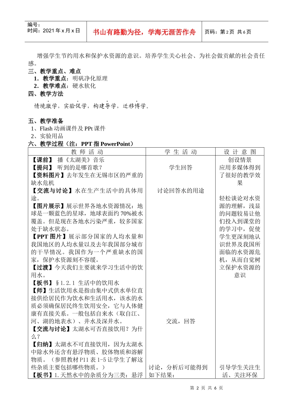 苏教版化学与生活专题一洁净安全的生存环境_第2页