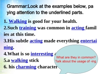 必修四unit3Grammar---ing形式