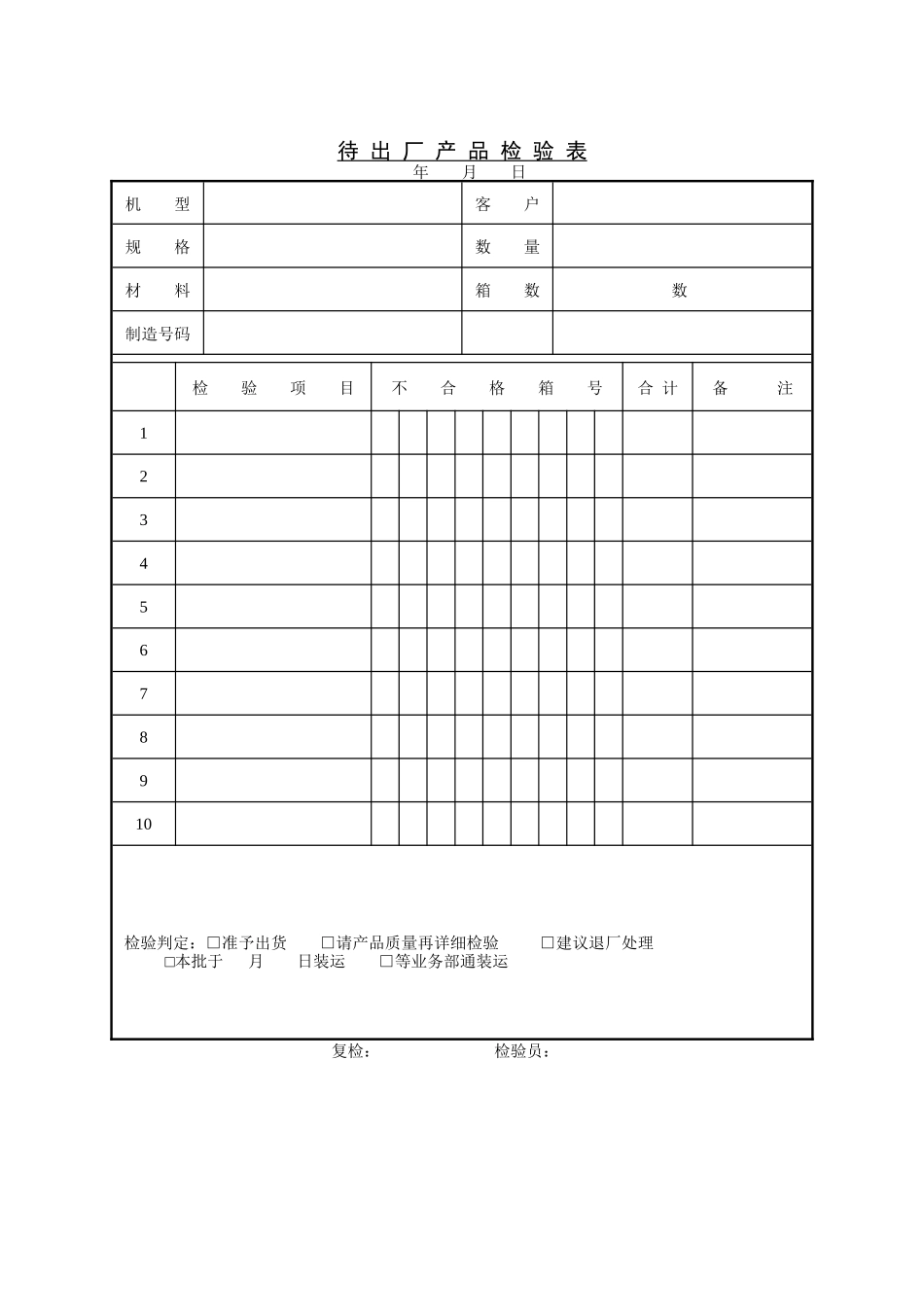 生产部-待出厂产品检验表_第1页