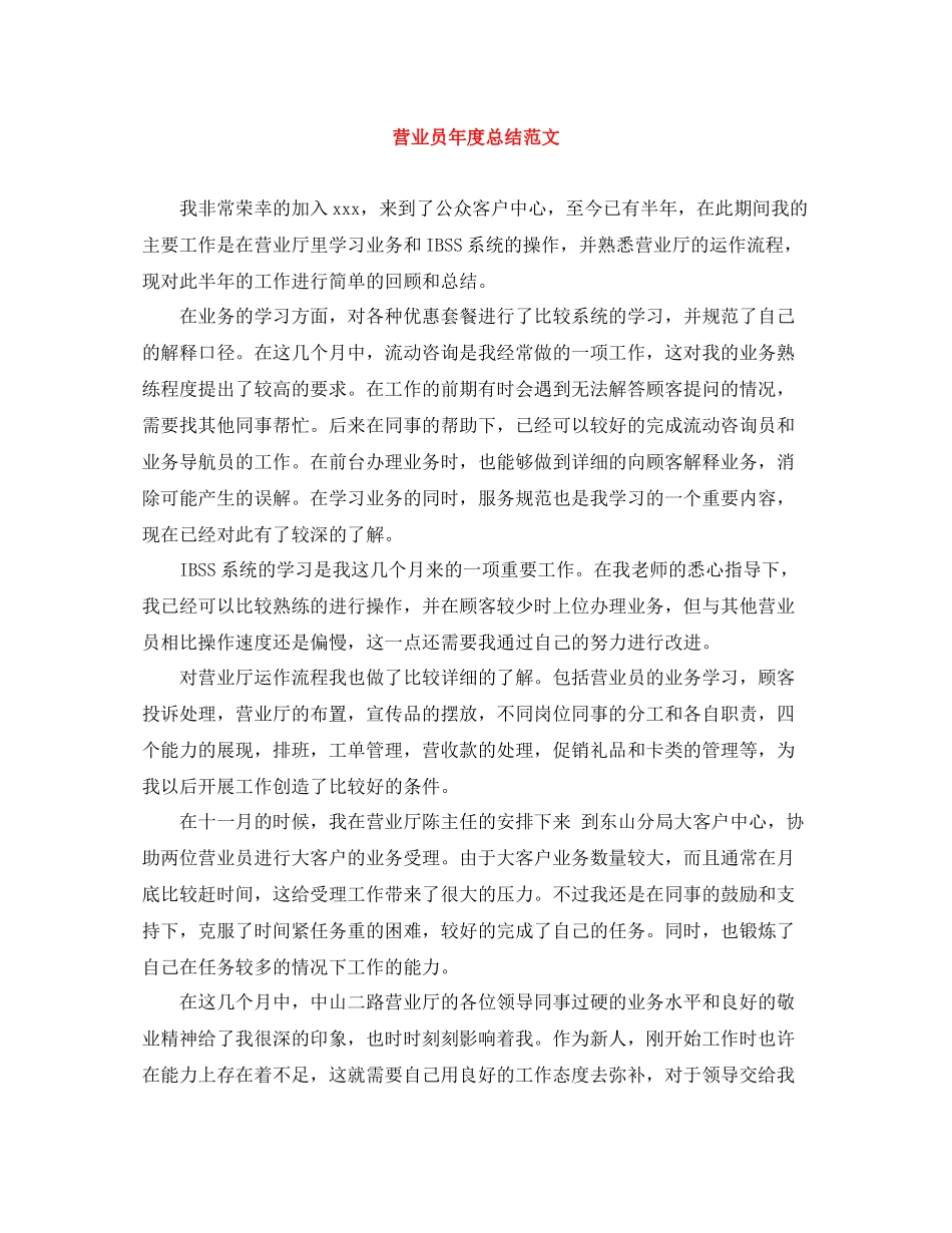 营业员年度总结范文_第1页
