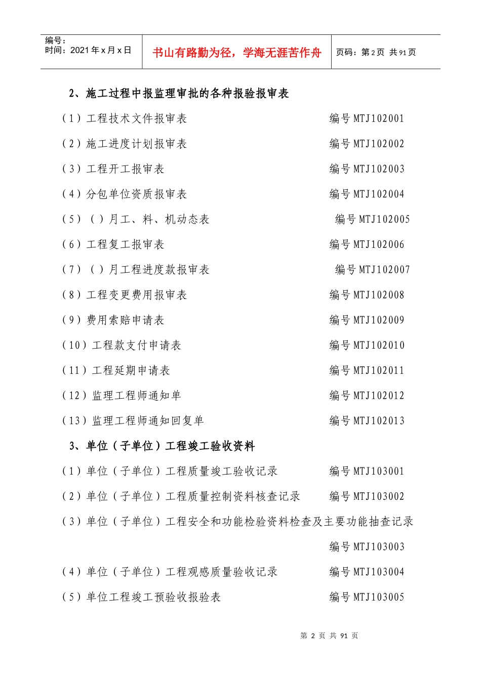 煤炭建设工程技术资料管理标准(矿建资料表格)_第2页