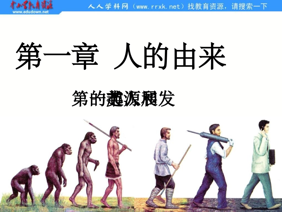 人教版七下《人类的起源和发展》课件_第2页