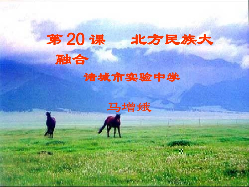 第20课北方民族大融合_第1页
