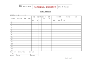 月份生产计划表(1)