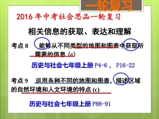 相关信息的获取、表达和理解(一)（考点8、9）