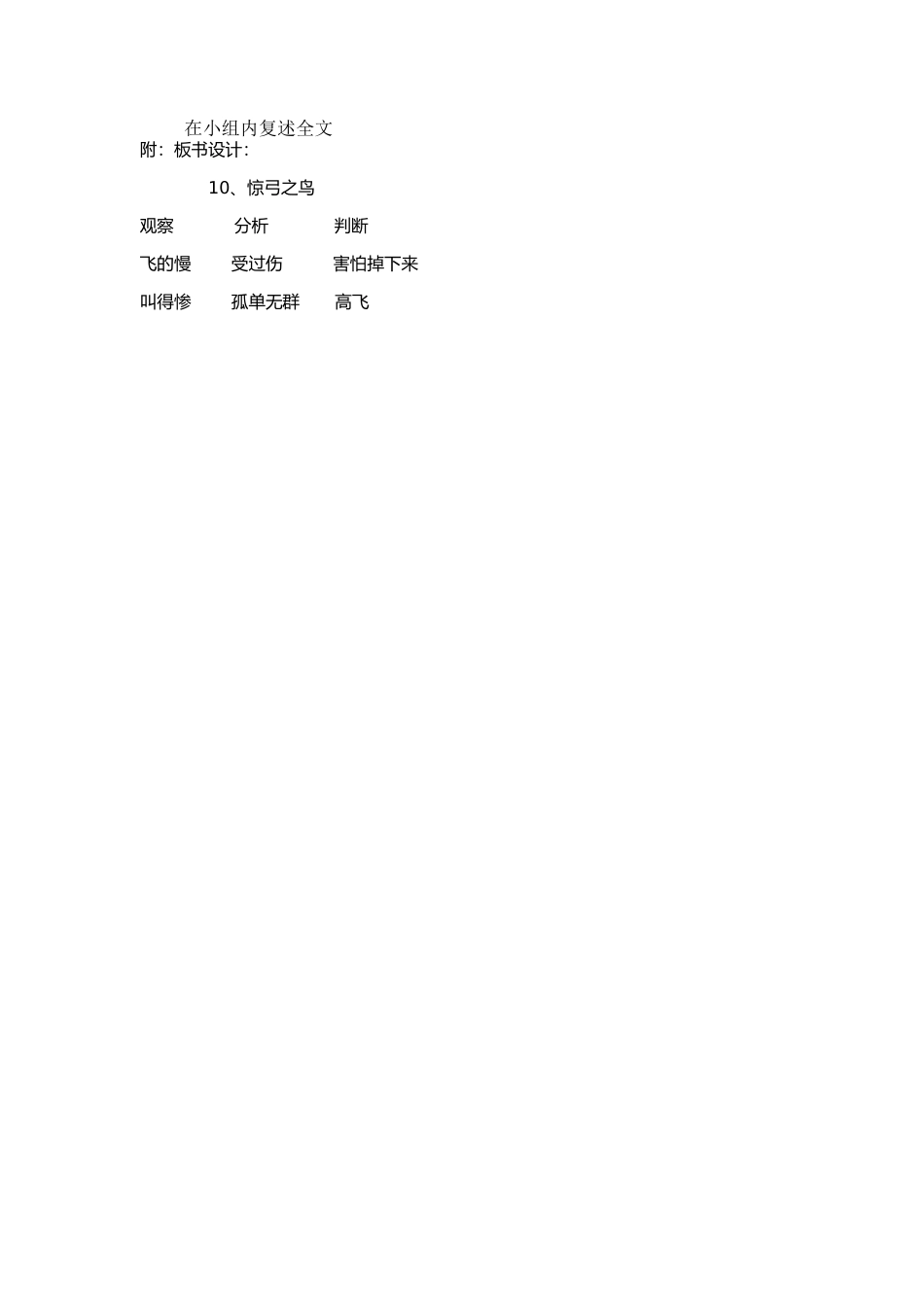 惊弓之鸟教学计划_第3页