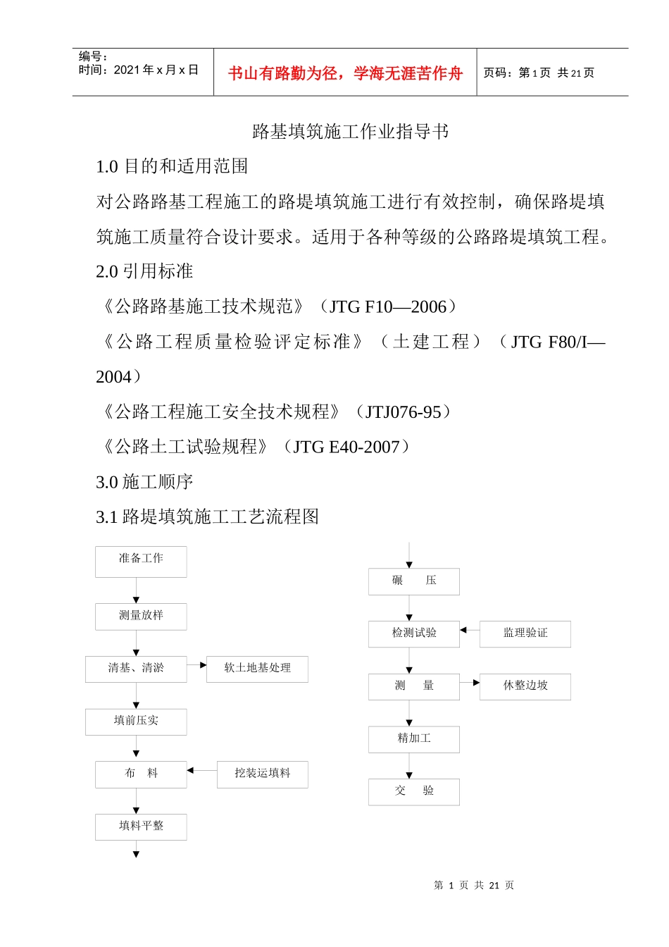 路基填筑施工作业指导书_第1页
