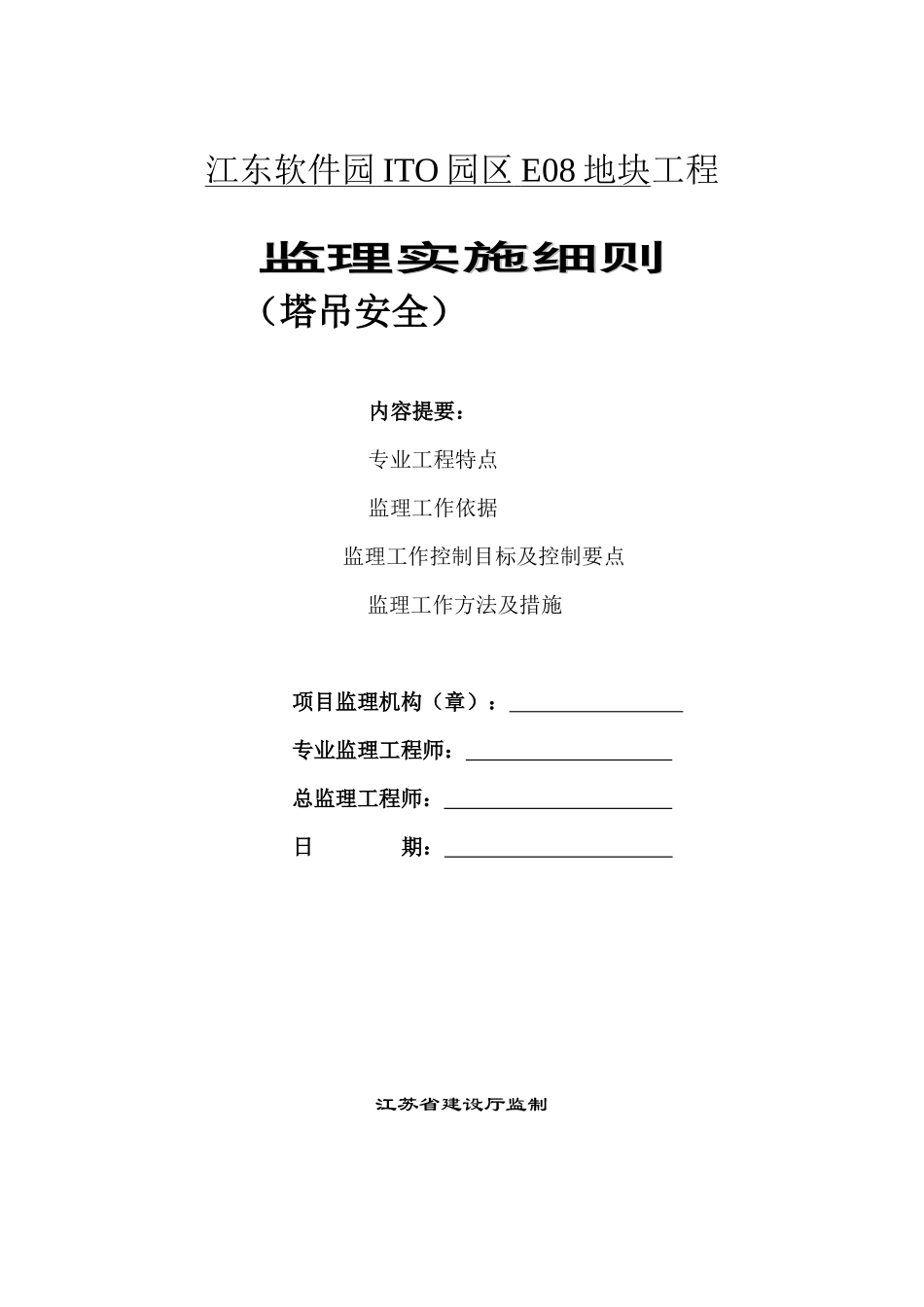 E08塔吊安全监理细则_第1页