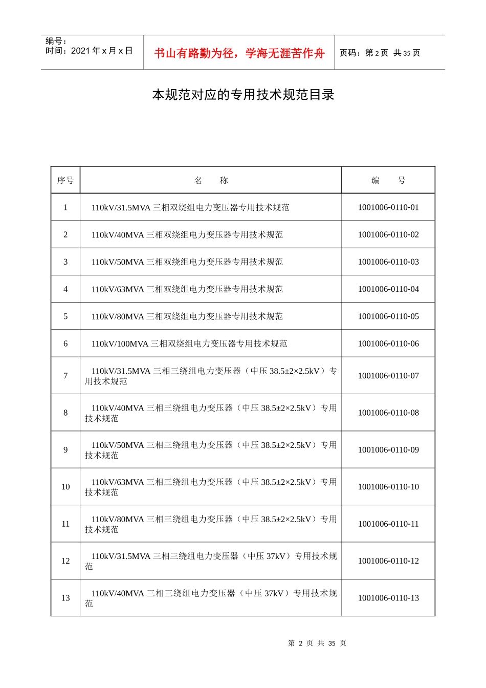 1001006-0110-00_110kV油浸式电力变压器通用技术规范_第2页