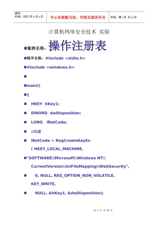 计算机网络安全技术实验