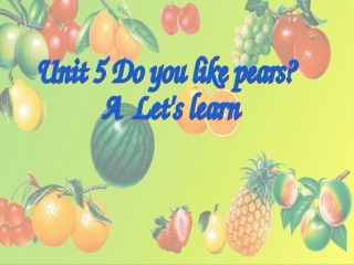 三年级下Unit5Alet'slearn