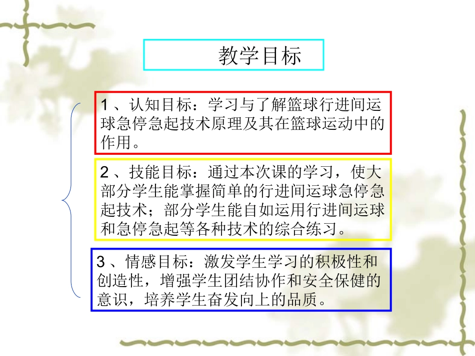 教学设计：行进间运球急停急起_第2页