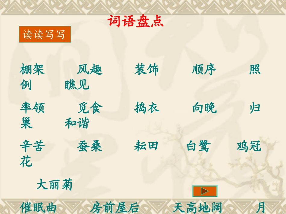 四年级语文下册第六组语文园地六第一课时课件_第2页