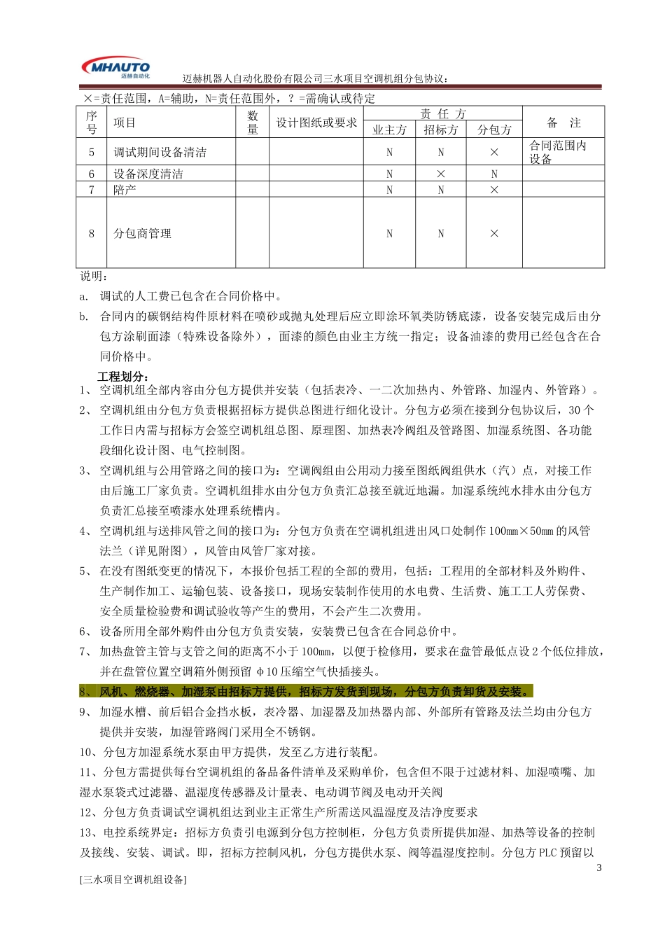 某油漆车间生产线项目空调机组技术要求_第3页