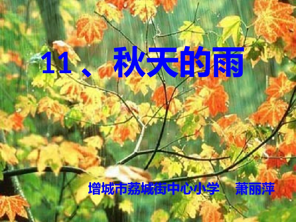 《秋天的雨》课件_第1页