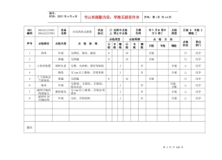 化学设备点检标准