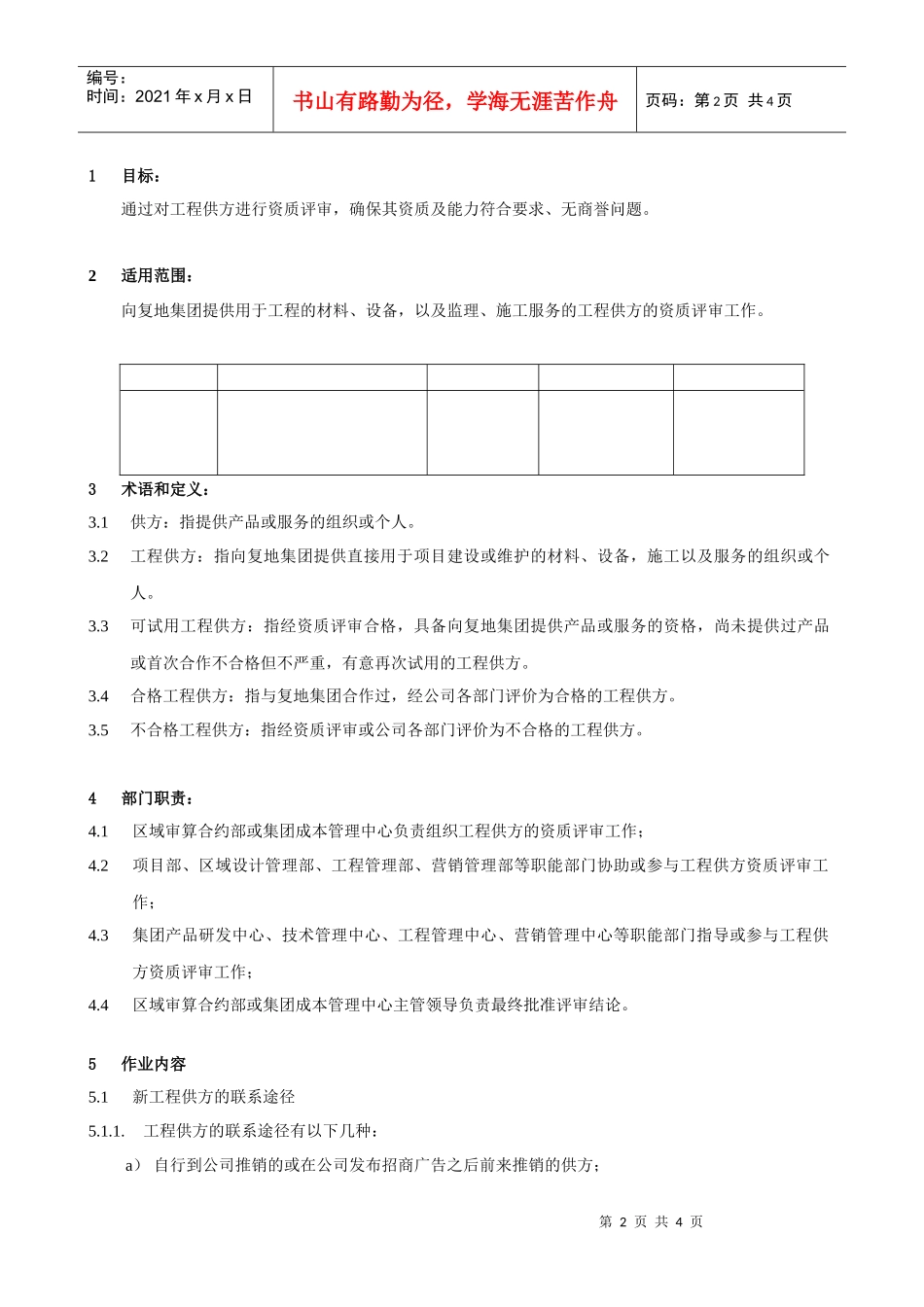 FT-CB-ZY003工程供方资质评审作业指引_第2页
