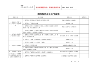 旗区建设局安全生产检查表